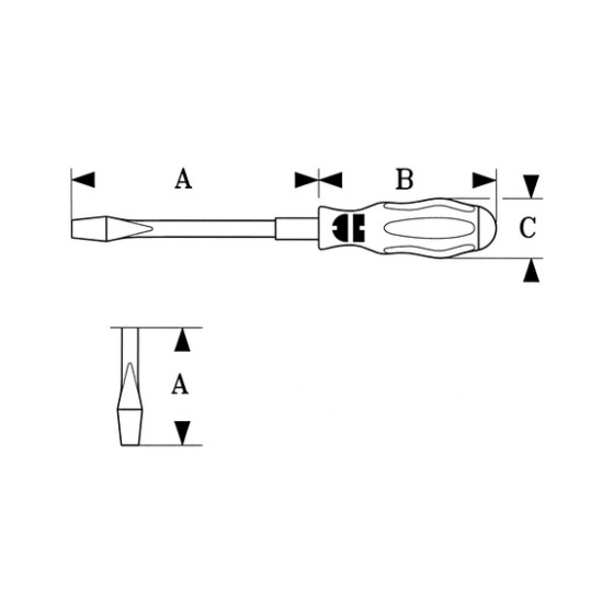 Викрутка ZEBRA® , зірочка (TORX), круглий стрижень, TX25X100