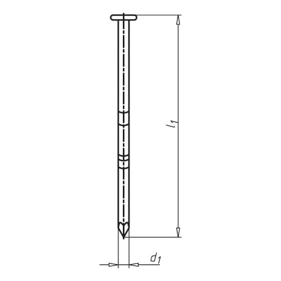 Гвоздь с кругл. шляпкой длинный, лента, 21 град.