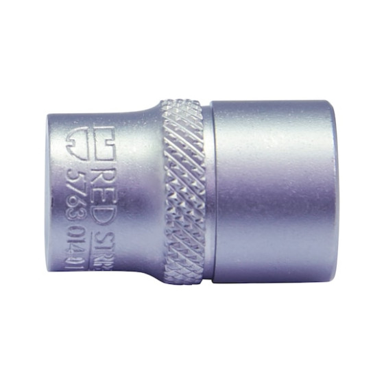 Головка торцева коротка 1/4IN, 12-гр., SW4, RED STRIPE