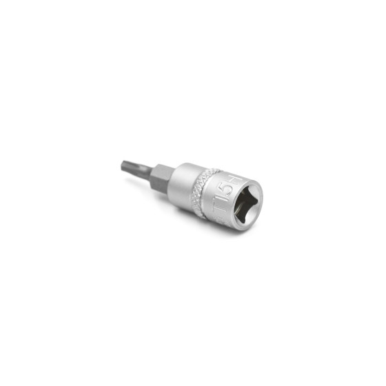 Головка торцева, 1/4IN, з насадкою TX15-HOLE, RED STRIPE