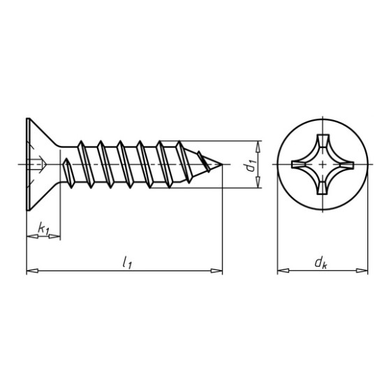 ISO 7050, нерж. сталь А2, 20Н Потайн. гол., ф. З