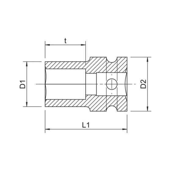 Торцевая головка Wurth ударная короткая 3/4" SHORT-WS19