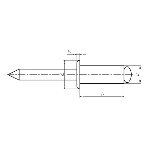 Сліпа заклепка з великою круглою головкою