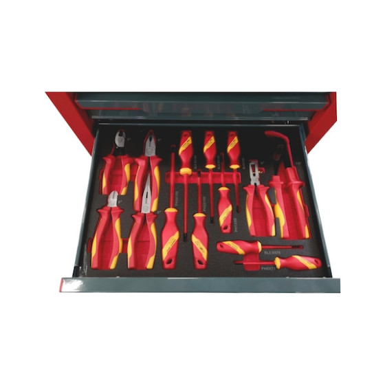 Візок інструментальний STANDARD, з інструментами, 8.4 VDE, 125 шт.