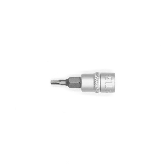 Головка торцева, 1/4IN, з насадкою TX15-HOLE, RED STRIPE