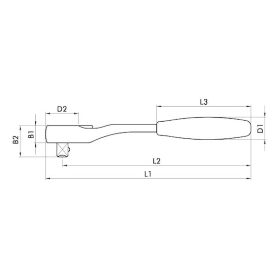 Трещотка Wurth 1/4" 135мм с реверсом