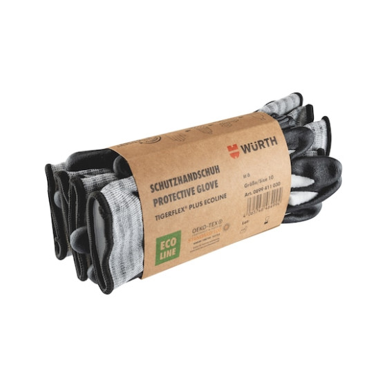 Перчатки защитные с нитриловым покрытием TIGERFLEX PLUS ECOLINE, пара, размер 6