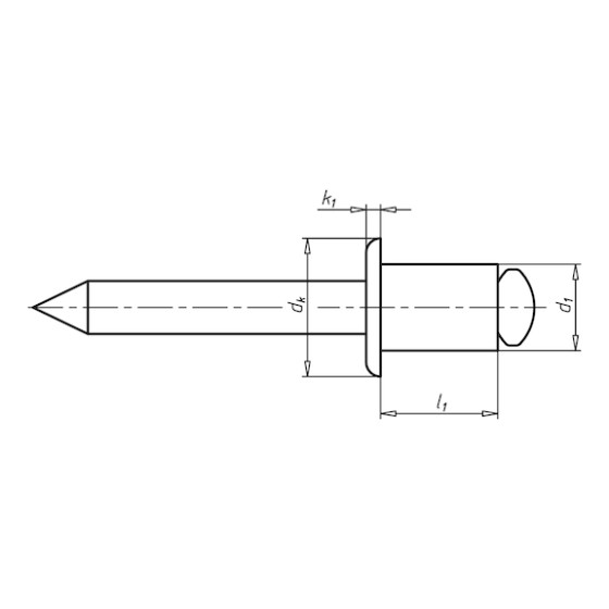 Заклепка витяжна Wurth CU/ST A2K 4X8мм
