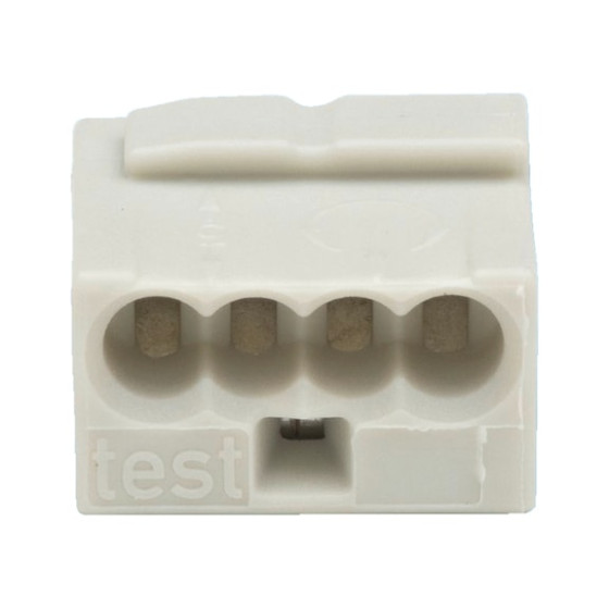 Фото - 1 - Клема мікро вставна, 4x(0,6-0,8 мм), світло-сіра