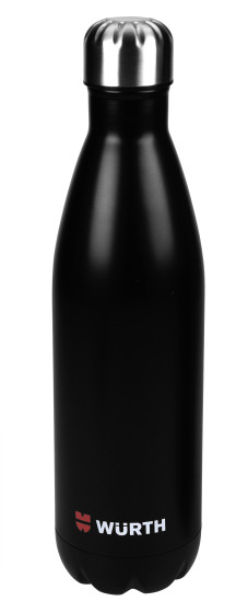 Термопляшка з логотипом Würth, чорна, 750 ml