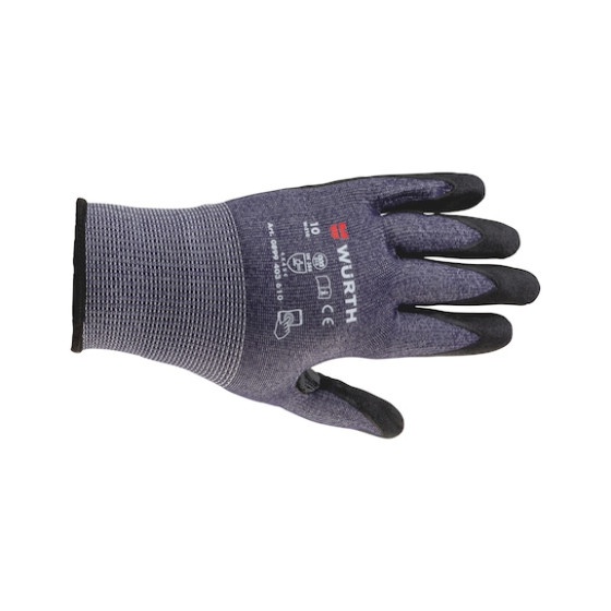 Рукавиці для захисту від порізів з нітриловим покриттям W-210, пара, розмір 10