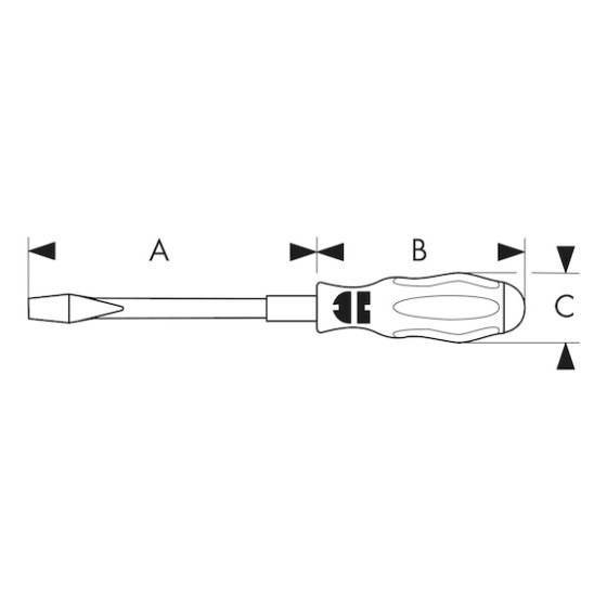 Отвертка крестовая, шестигранная, PZ1X80