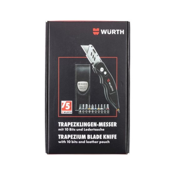 Фото - 11 - Нож с набором бит, 12шт, 75 YEARS OF WÜRTH
