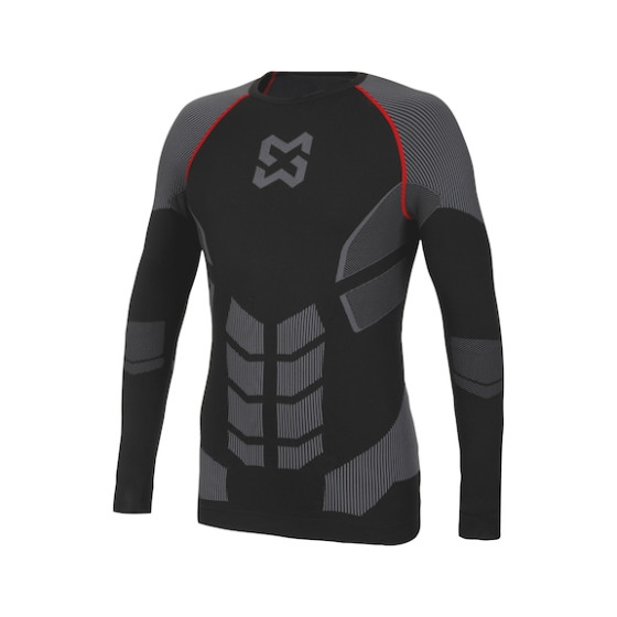 Термофутболка з довгим рукавом ACTIVE, чорна/сіра, розмір XXL/3XL