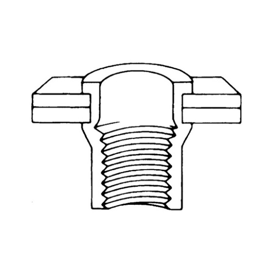 Фото - 4 - Заклепка резьбовая с цилиндрической рифленой головкой Wurth A2K 8,9X18,5 M6