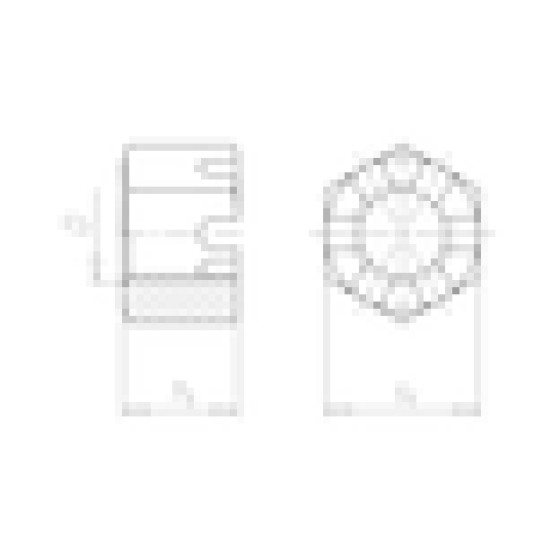 Гайка шестигранна корончата DIN935 - 8 (A2K) - SW18, M12
