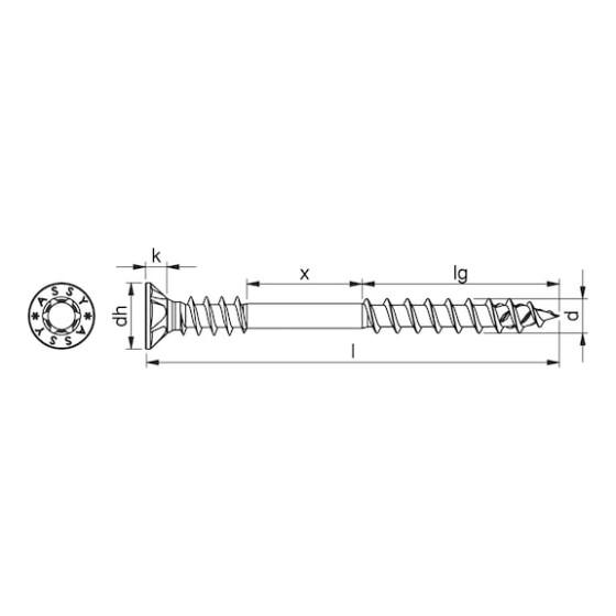 ASSY 4 P CSMP steel zinc plated under-head thr. RW