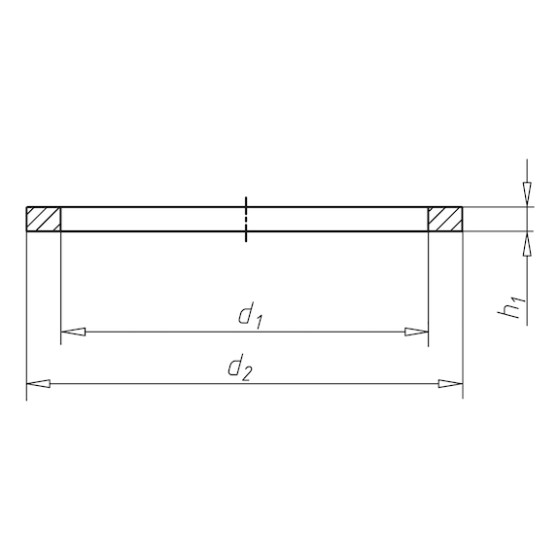 Уплотнительное кольцо, медное, форма A