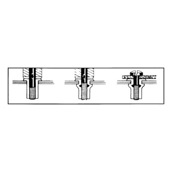 Фото - 3 - Заклепка резьбовая с цилиндрической рифленой головкой Wurth A2K 8,9X18,5 M6