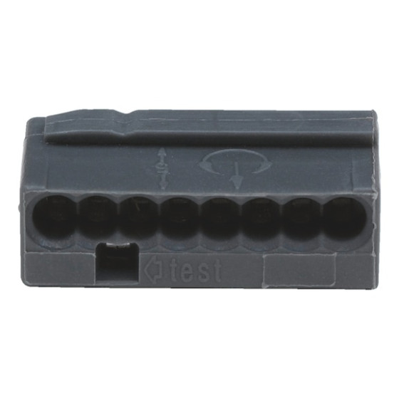 Фото - 1 - Клема мікро вставна, 8x(0,6-0,8 мм), темно-сіра