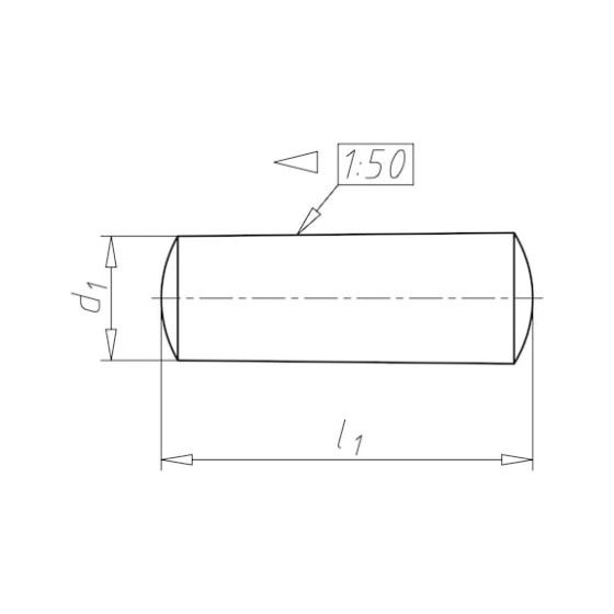 ISO 2339, нерж. сталь А1, форма В, обточити.