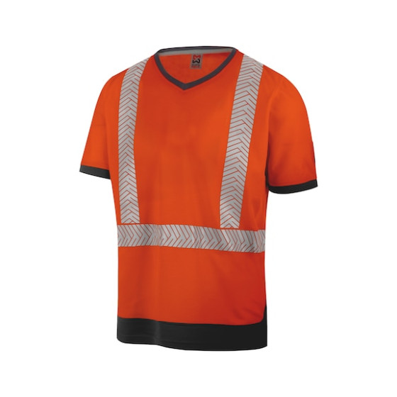 Фото - 1 - Футболка сигнальная FLUO, оранжевая, размер XS