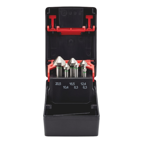 Набір зенкерів для нержавіючої сталі, HSCO, 90°, 6 шт.