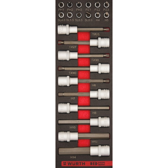 Набір біт 1/4IN+10 mm в ложементі, 22 шт.