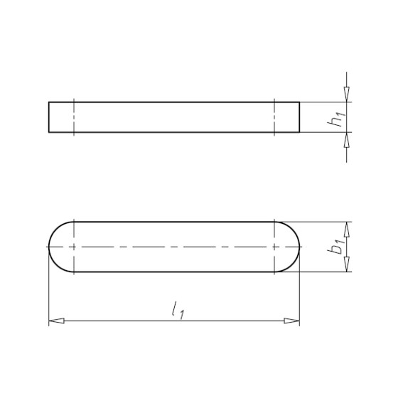 Шпонка призматична, висока форма