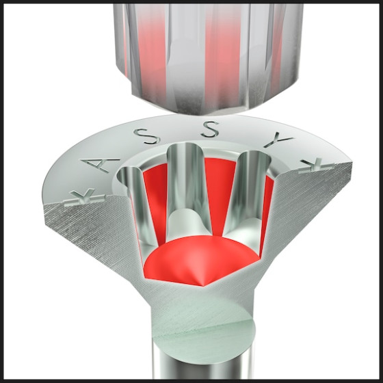 Шуруп ASSY 4 CS с потайной головой (A3K)