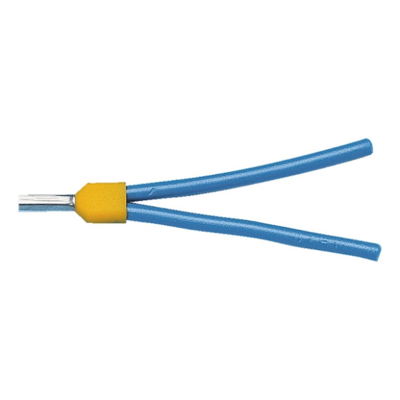 Фото - 3 - Наконечник трубчастий ізольований DUO, жовтий 6,0x14,0 мм