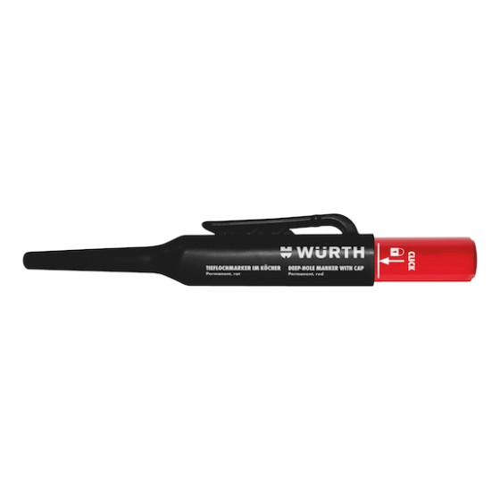 Маркер перманентний для глибоких отворів з ковпачком DPHO 1,5мм червоний