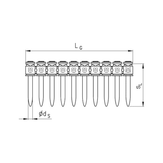 Гвоздь в магазине UMA 221/10