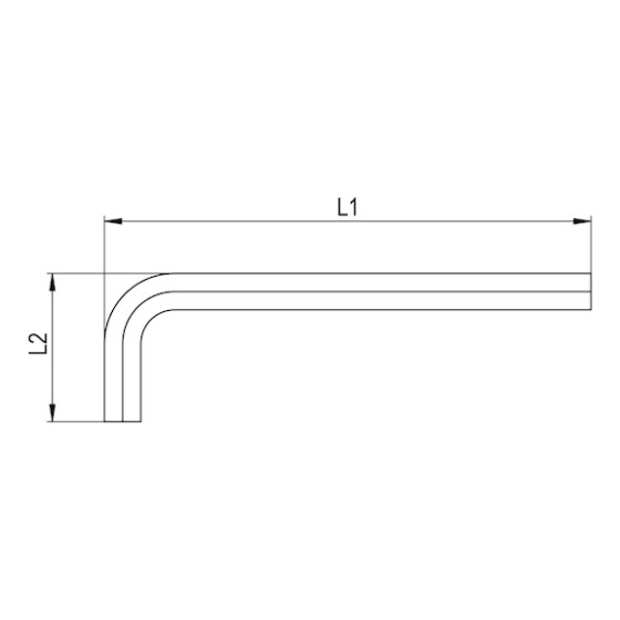 Ключ Г-подібний HEX, подовжений, SW19, ZEBRA