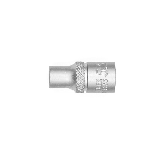 Головка торцева шестигранна, 1/4IN, коротка, SW5.5, RED STRIPE