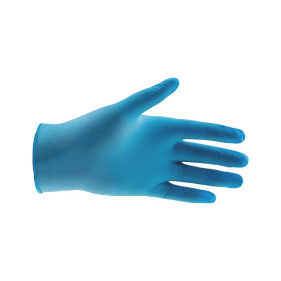 Рукавиці захисні одноразові нітрил, блакитні, розмір XL