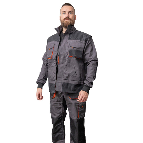 Куртка робоча зимова VIKING, сіро-чорна, розмір 48