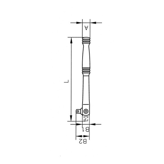 Вороток шарнирный 1/4" WURTH 150 мм
