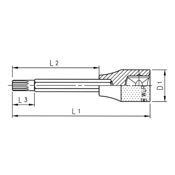 Викрутка головка Wurth 1/2" XZN M10x100