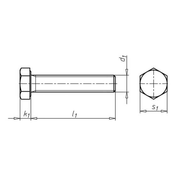 Болт метричний ISO4017, кл. 8.8 (A2K), M8x30