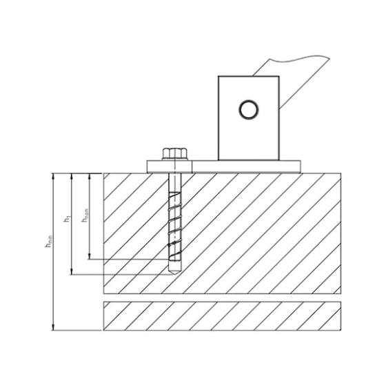 Анкер-шуруп по бетону W-BS-T 14x110/20 WS22
