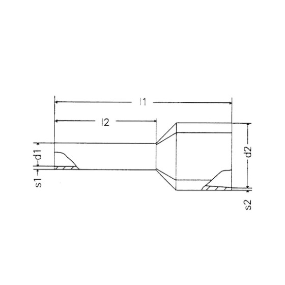 Фото - 2 - Наконечник трубчастий ізольований DUO, жовтий 6,0x14,0 мм