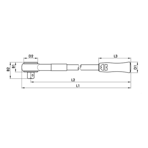 Трещотка реверсивная 3/4"