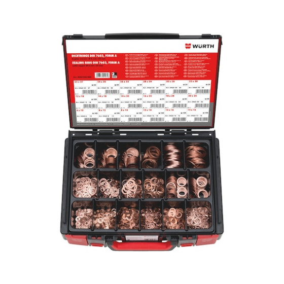 Набір ущільнювальних мідних кілець DIN7603 1350 шт.