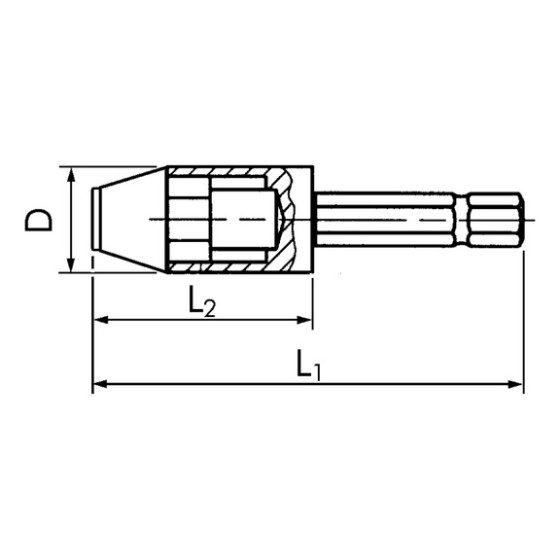 Подовжувач унiверсальний магнiтний 1/4"