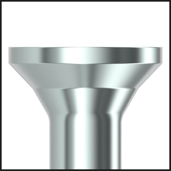 Саморіз з латунним покриттям, повна різьба, мала потайна головка