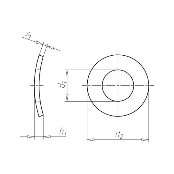 Пружинна шайба Форма A