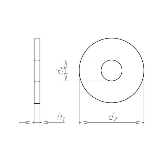 Шайба с круглым отверстием, в основном для строительства из дерева