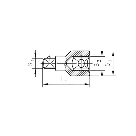 Перехідник 1/4"-3/8" Wurth 24 мм