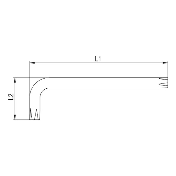 Ключ Г-подібний TORX, TX60, ZEBRA